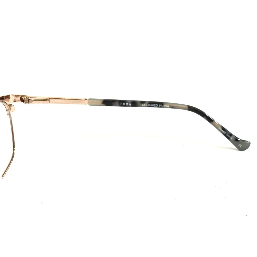 Tura Eyeglasses Frames R580 BLK Black Gold Cat Eye Crystals 51-16-135